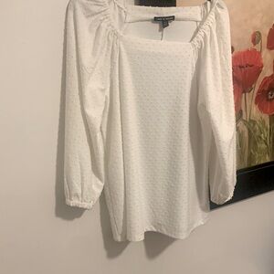 White blouse with raised dots